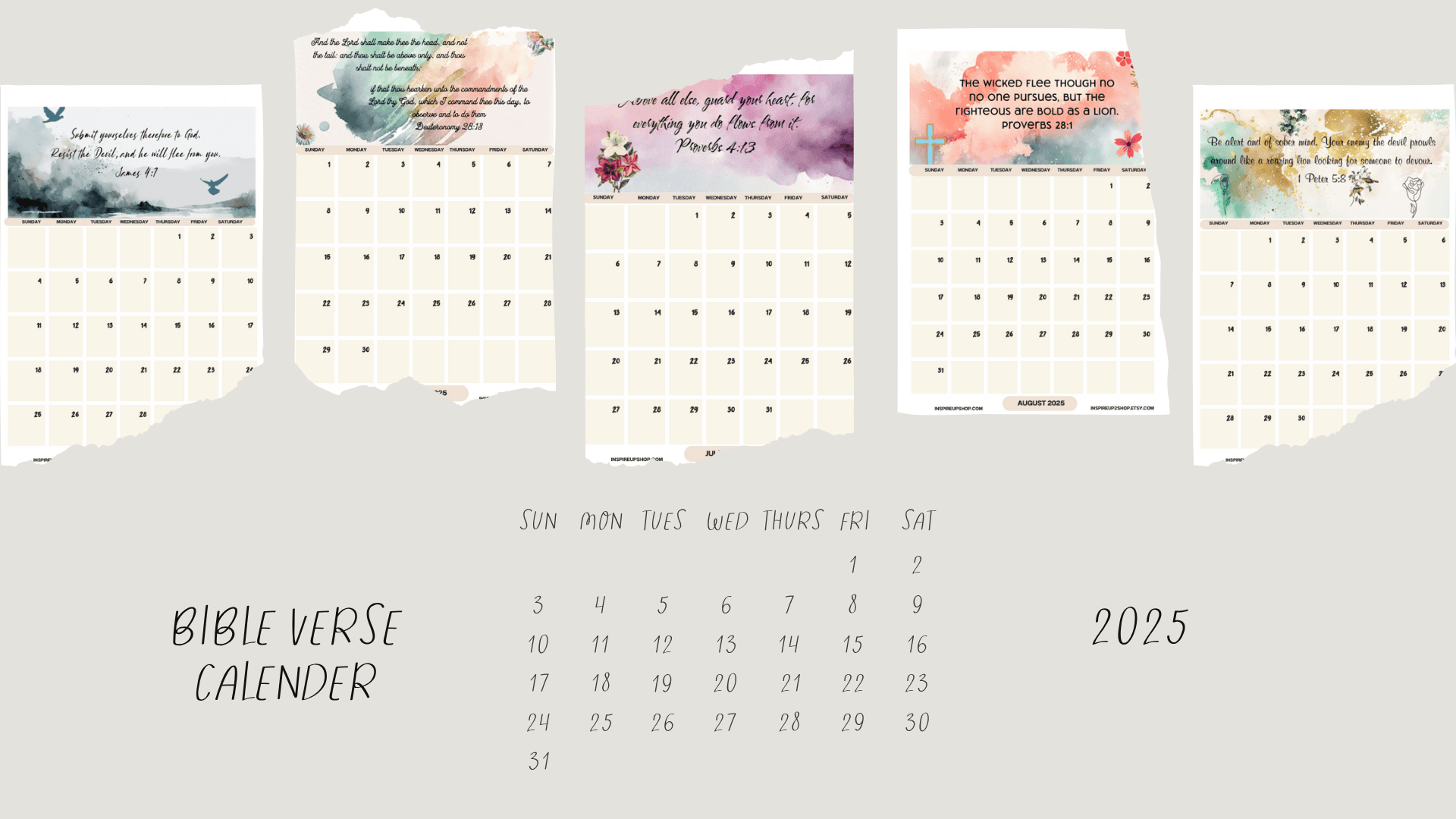 2025 Bible Verse Calendar